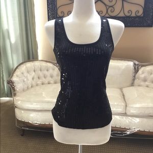 Black sequins tank